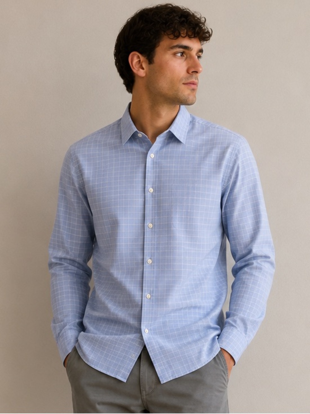 Z Zegna Greyesh /blue shirt size 16. BB28